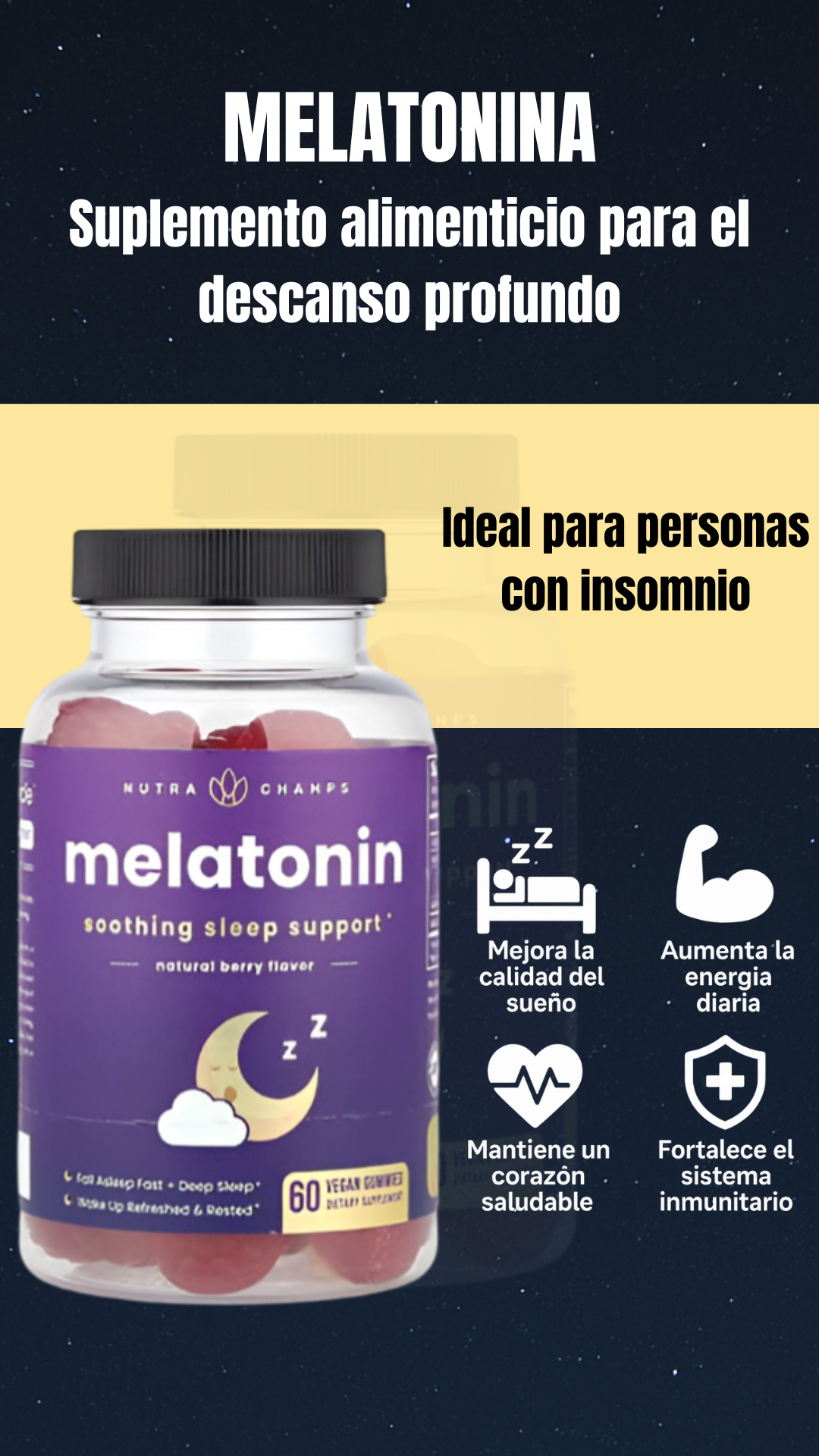 Melatonina – Suplemento para el descanso profundo