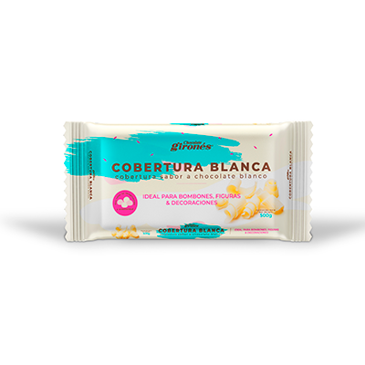 COBERTURA DE CHOCOLATE BLANCO BARRA GIRONES 500Gr