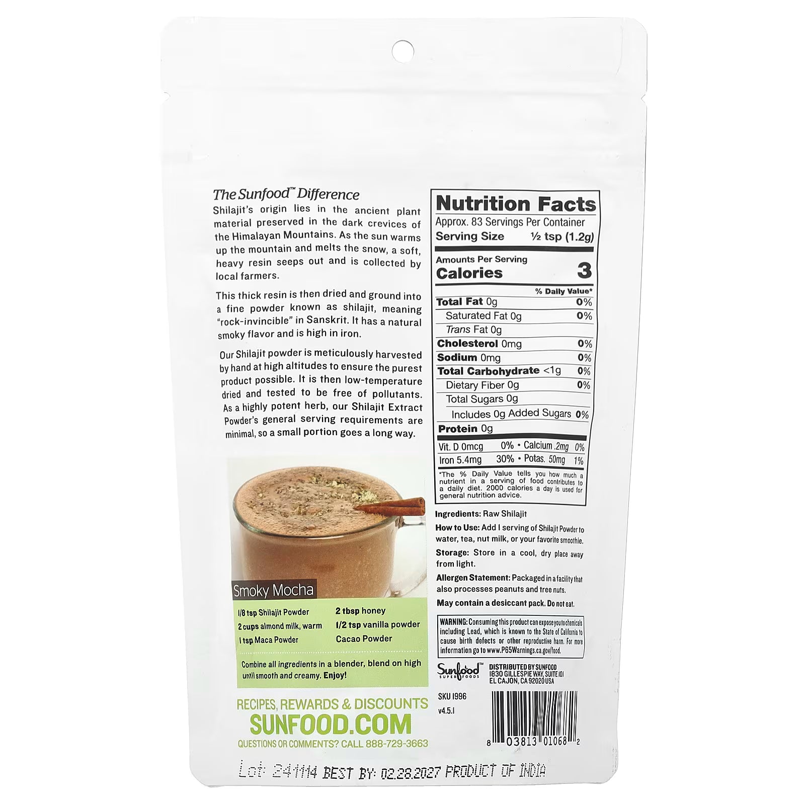 SHILAJIT POLVO PURO X100GR