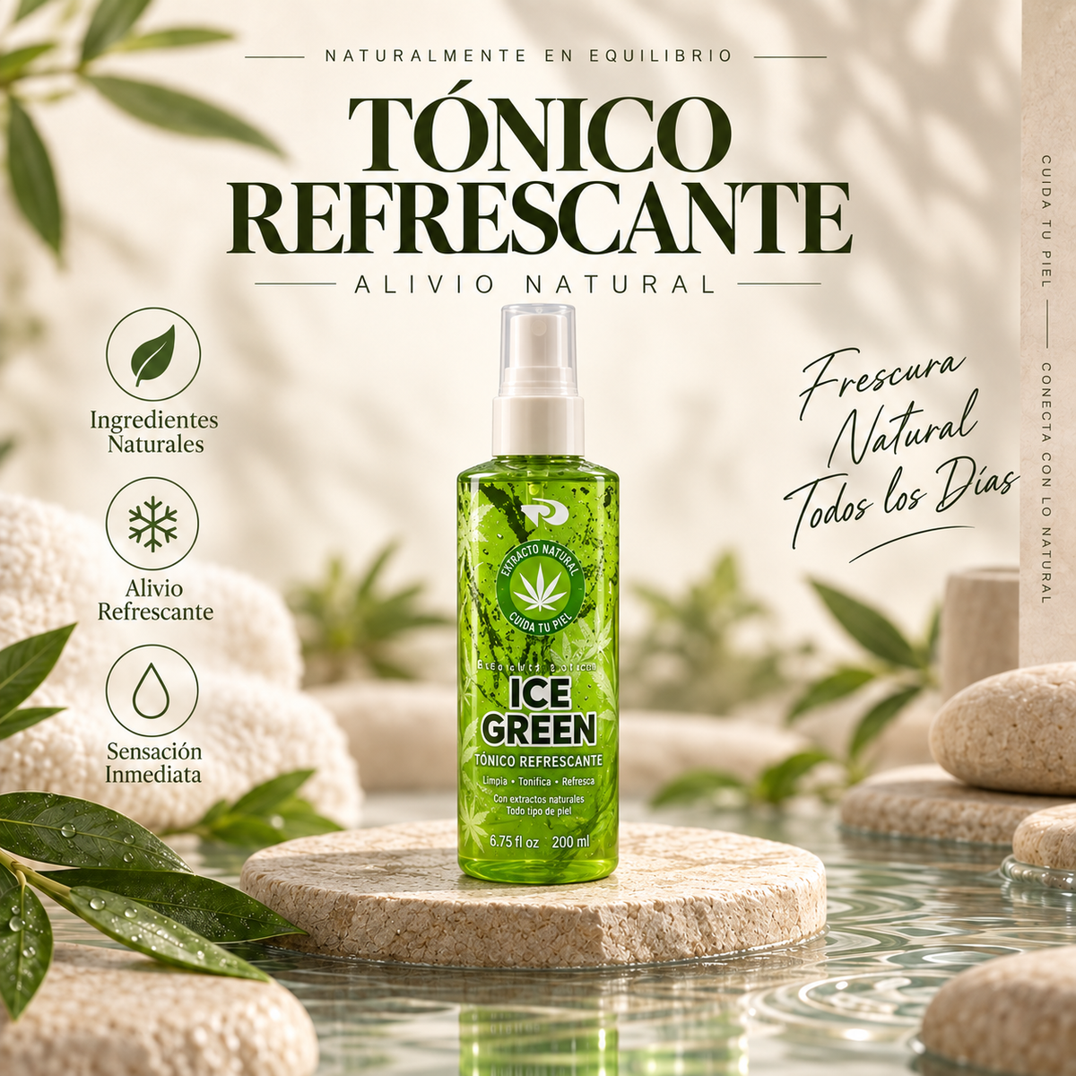 LOCION EN SPRAY ICE GREEN X200ML