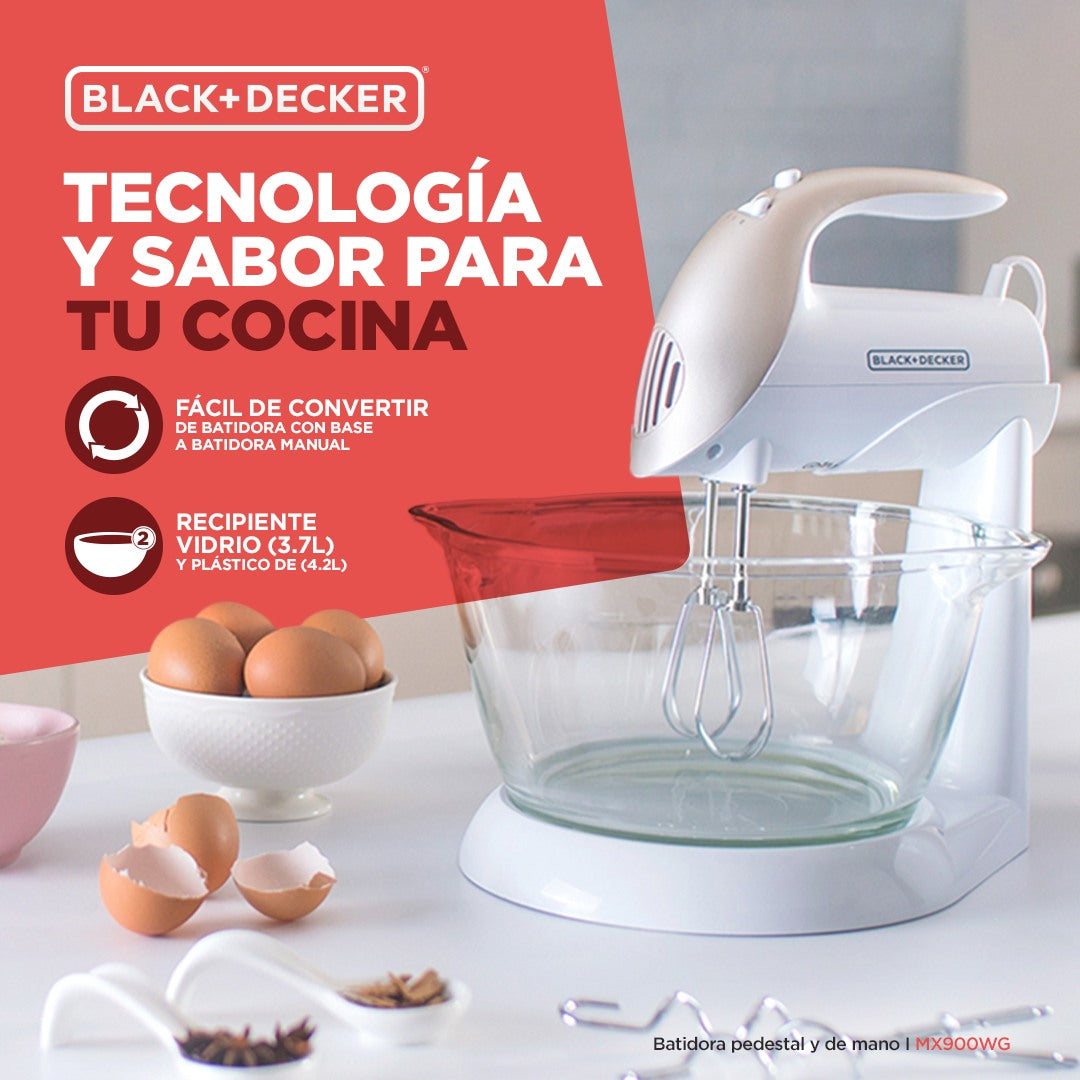 BATIDORA DE PEDESTAL Y MANUAL BLACK DECKER