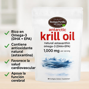 ACEITE DE KRILL ANTÁRTICO, 300 CAPSULAS (500 MG POR CAPSULAS)