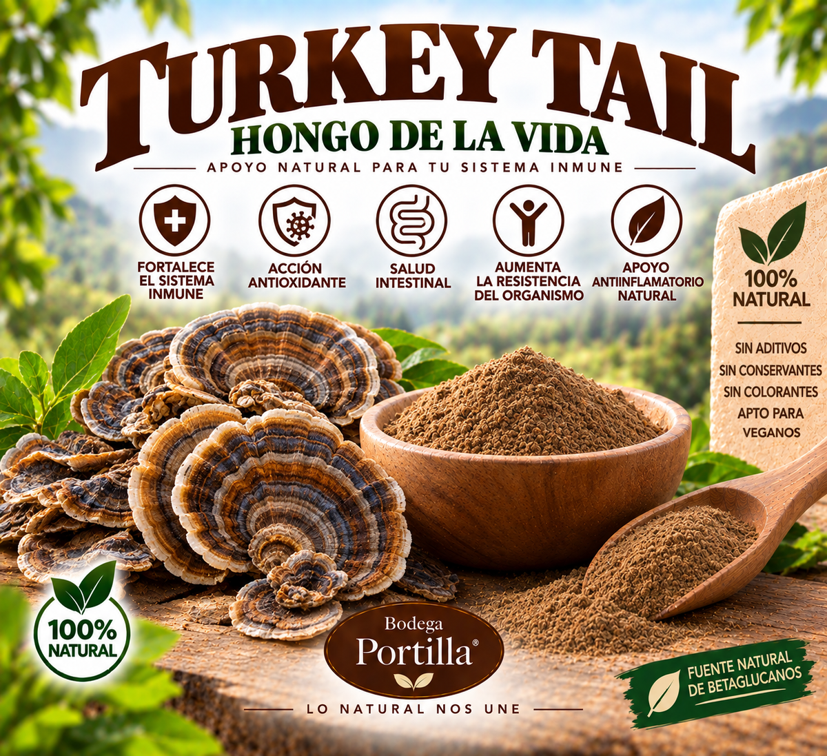 HONGO TURKEY TAIL (COLA DE PAVO)