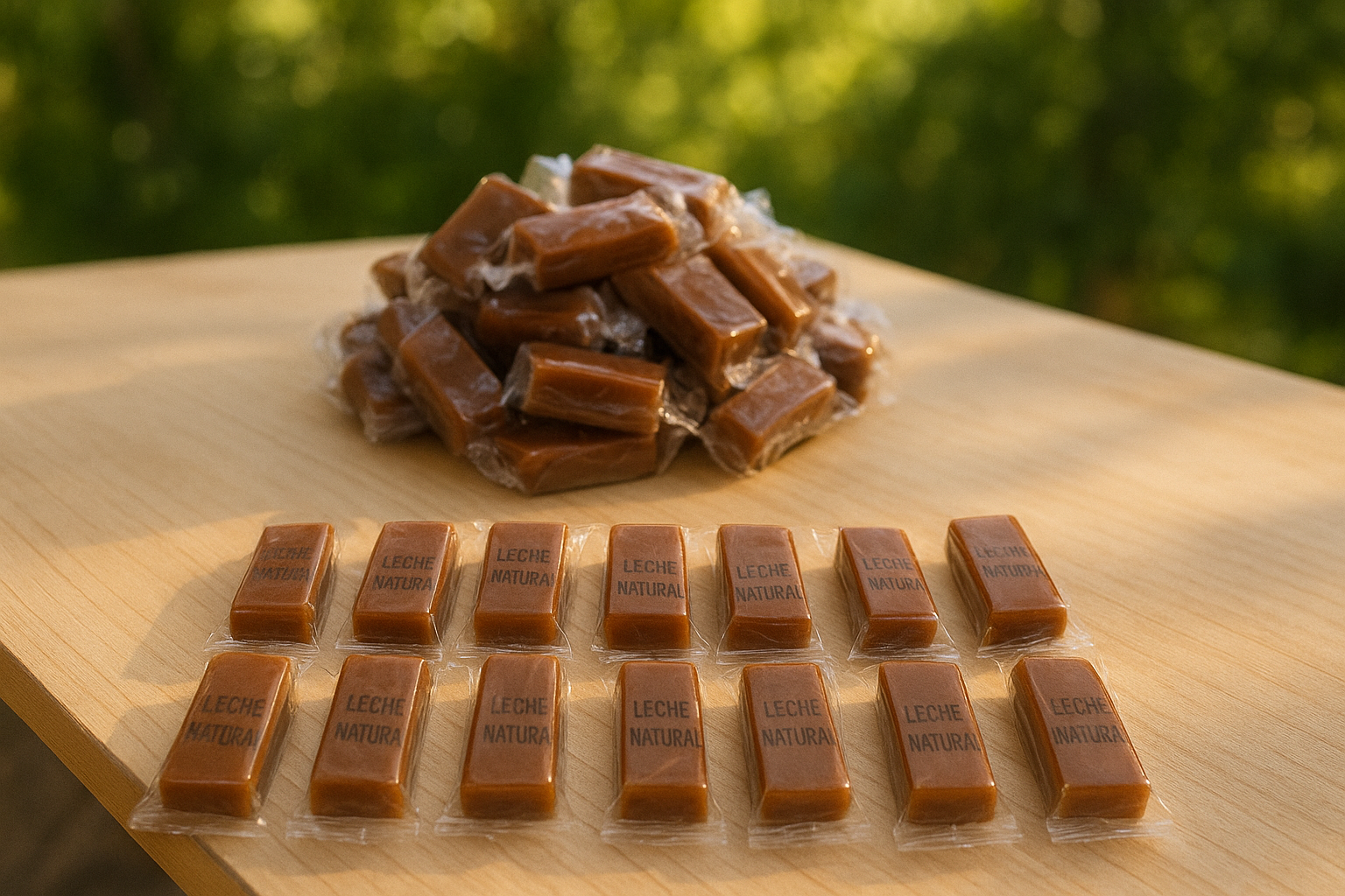 CARAMELO POLEN, MIEL Y LECHE DE CABRA