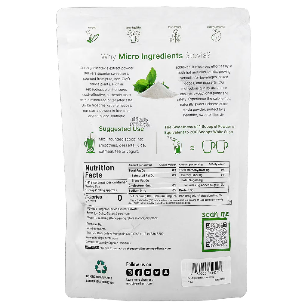 ESTRACTO DE STEVIA X226GR ORGANICO