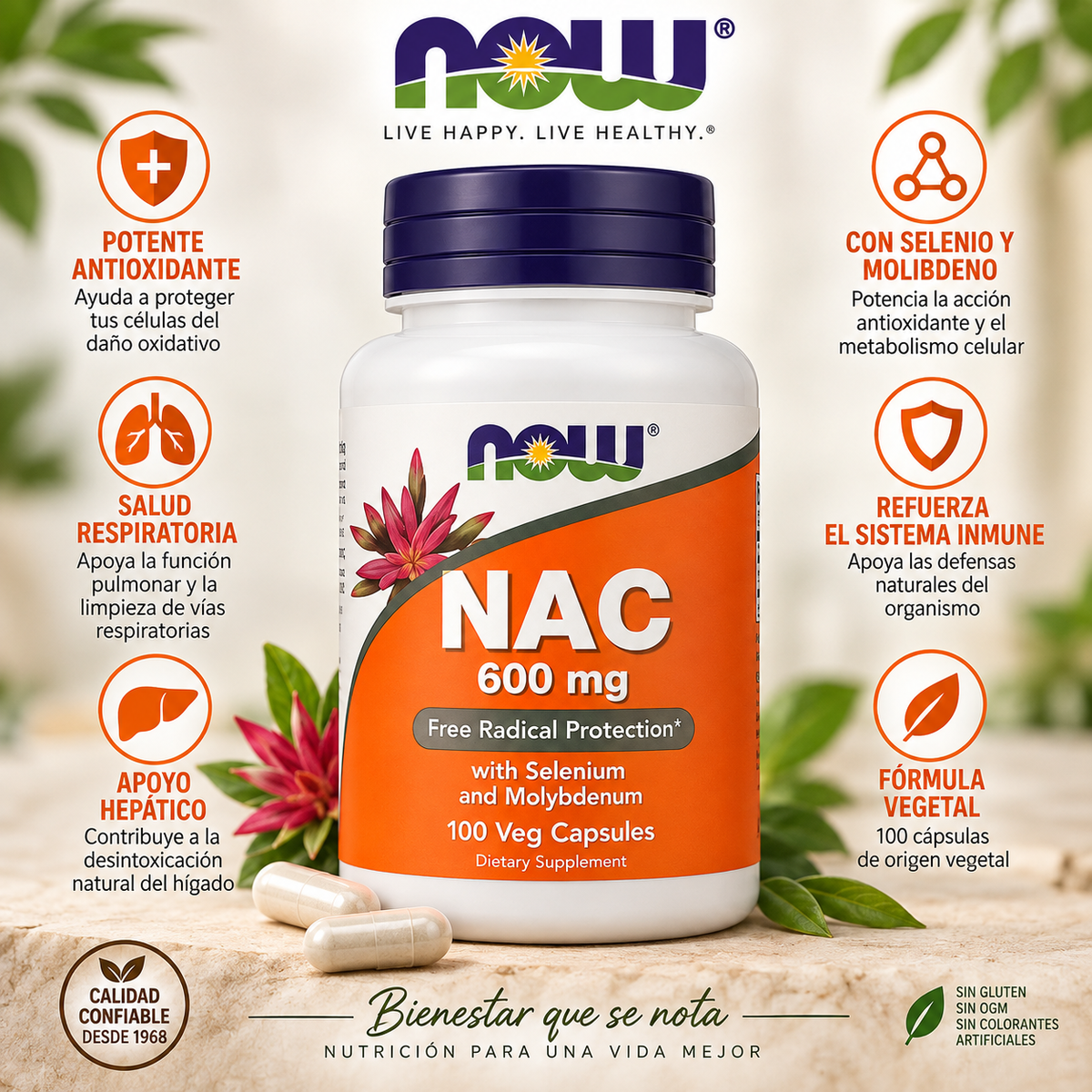 NAC + SELENIO Y MOLIBDENO X100CAPSULAS