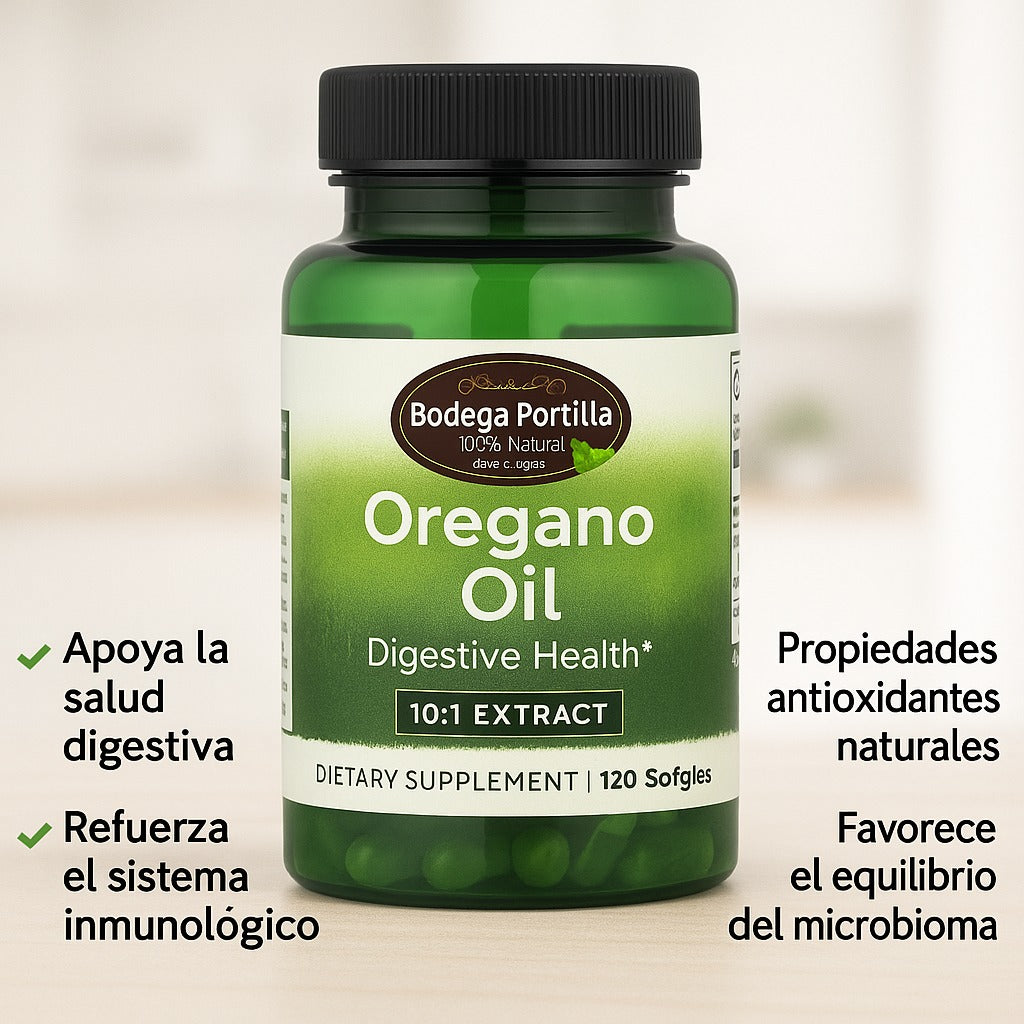 ACEITE DE ORÉGANO, 120 CAPSULAS (150 MG POR CAPSULA)