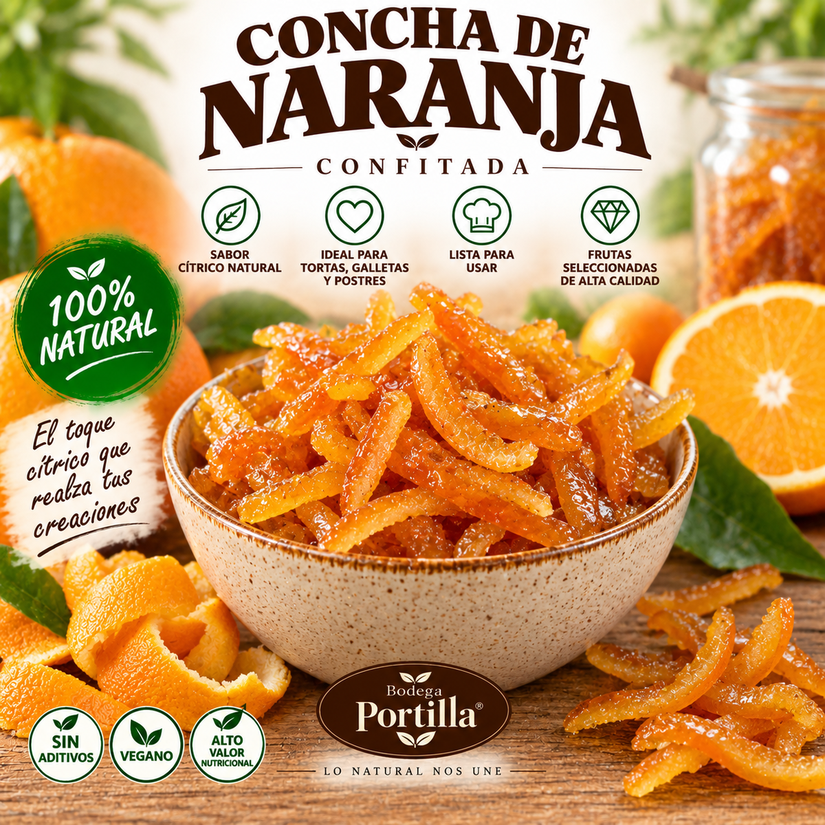 NARANJA CONFITADA EN ALMIBAR