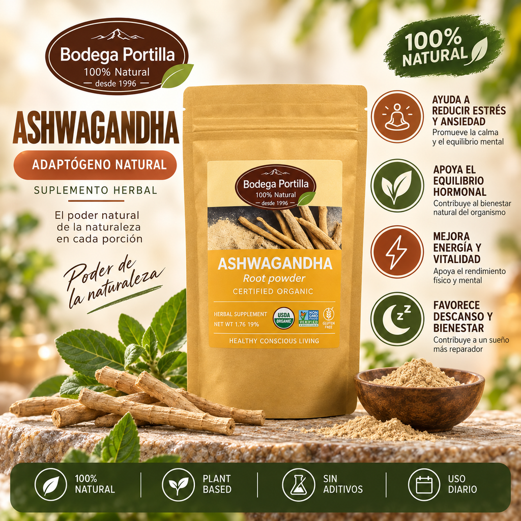 ASHWAGHANDA POLVO X450GR PURA - ORGANICA