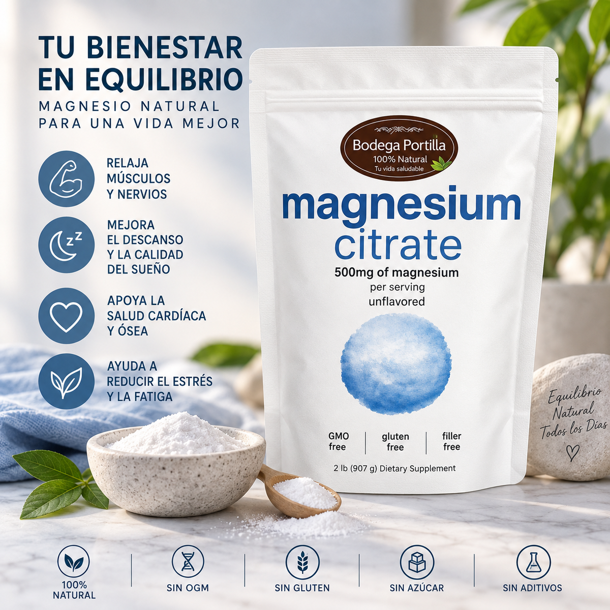 CITRATO DE MAGNESIO X907GR - SIN SABOR