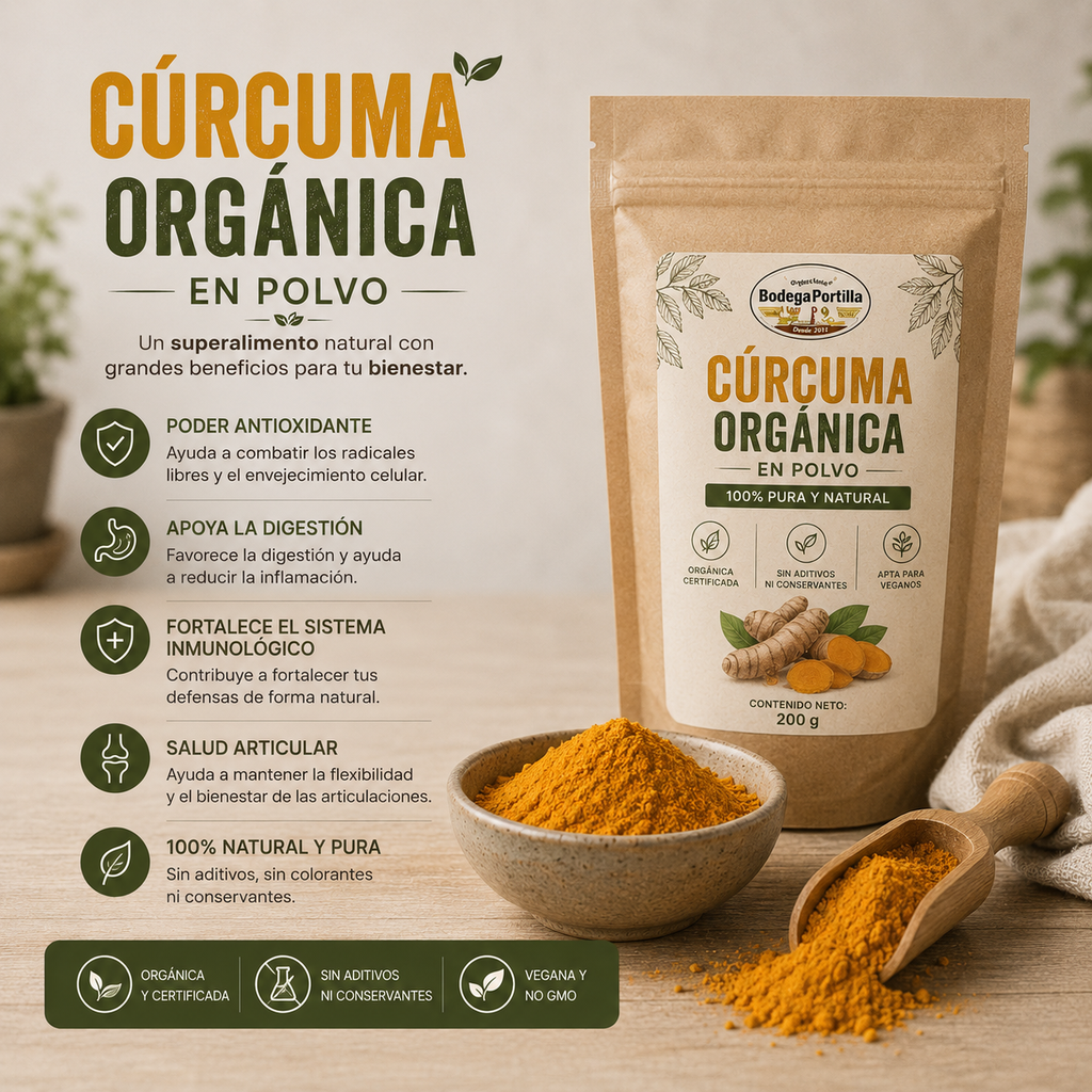 CÚRCUMA EN POLVO ORGANICA