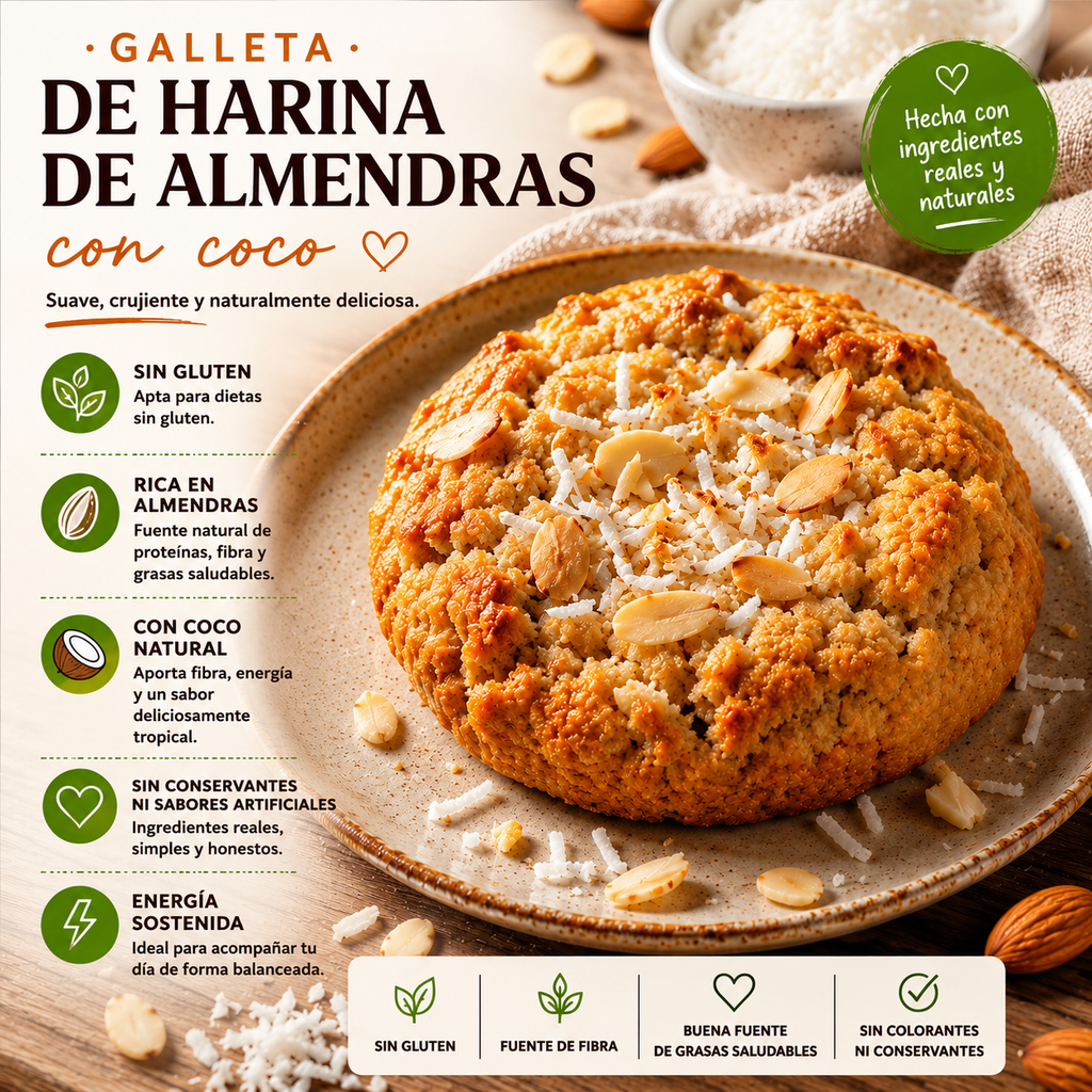 GALLETAS DE HARINA DE COCO Y ALMENDRAS