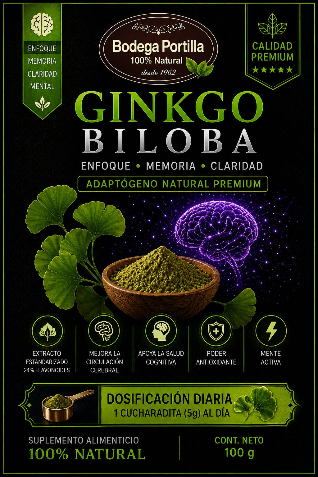 GINKGO BILOBA MOLIDO