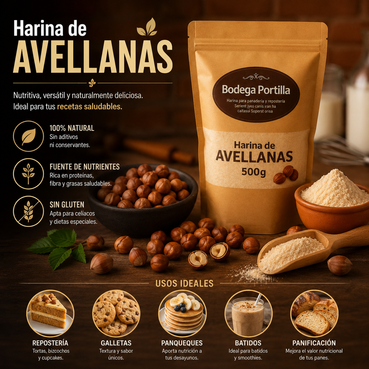 HARINA DE AVELLANAS