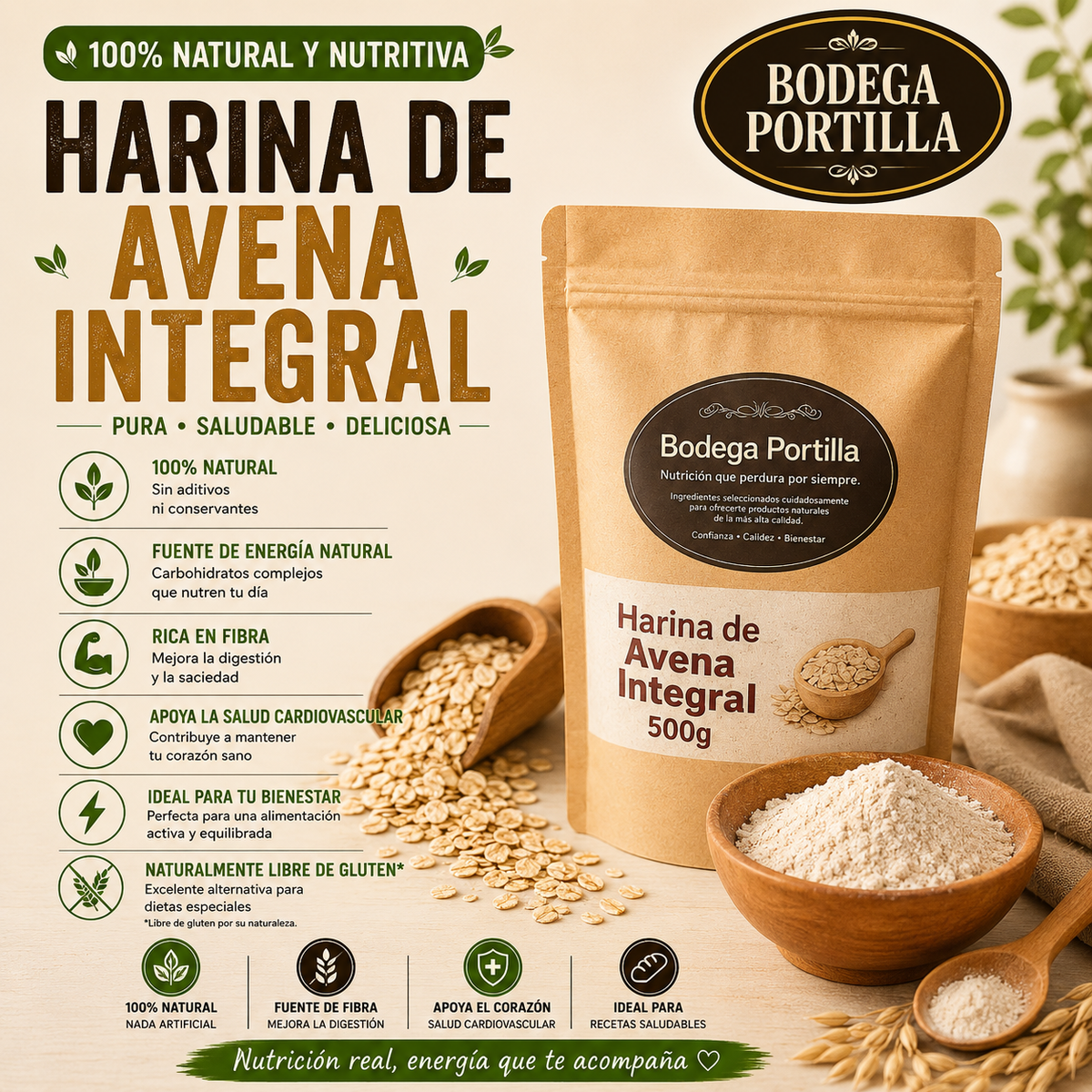 HARINA DE AVENA INTEGRAL