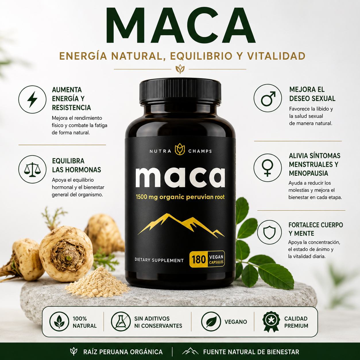 MACA X180 CAPSULAS - EQUILIBRIO HORMONAL