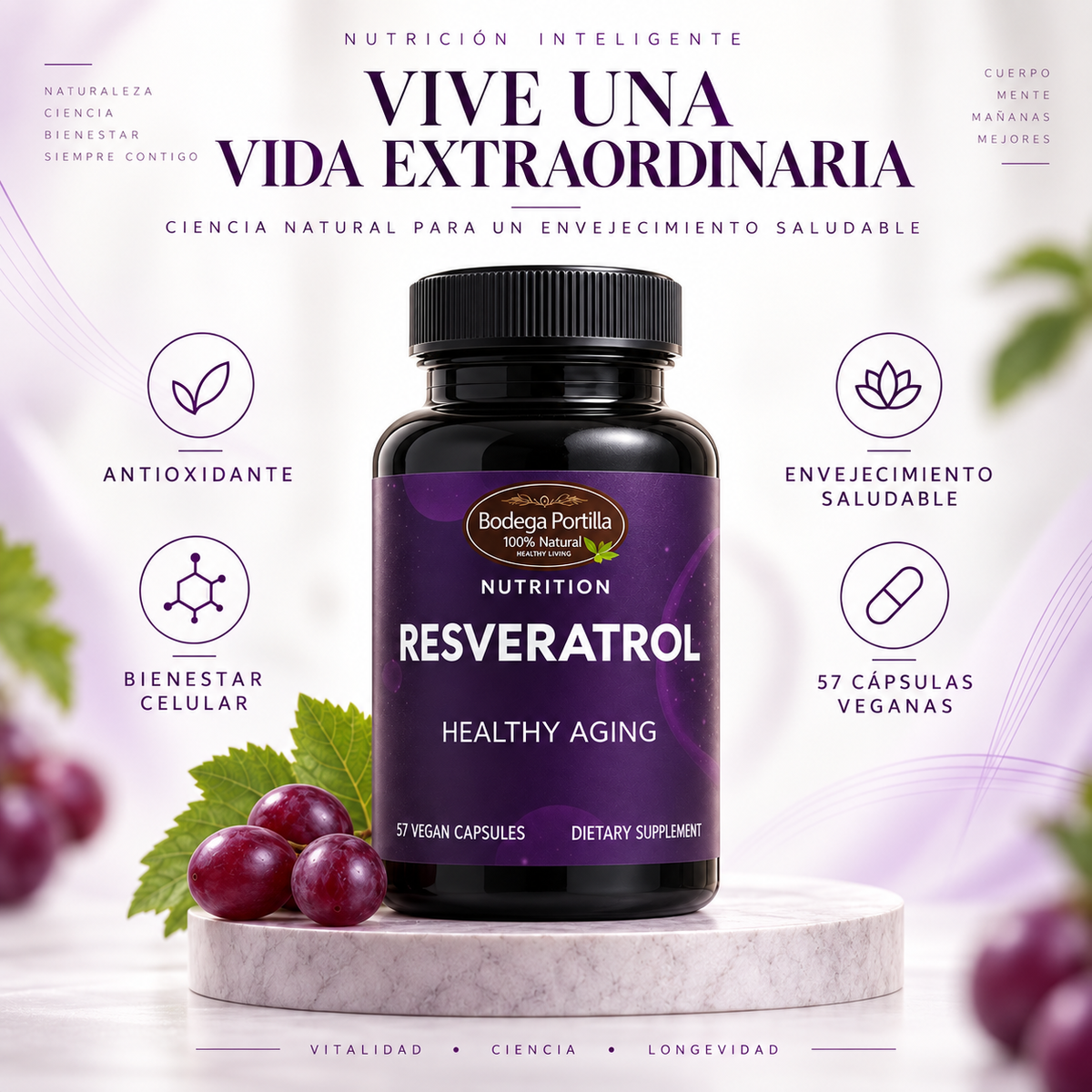 RESVERATROL X60 CAPSULAS 100MG