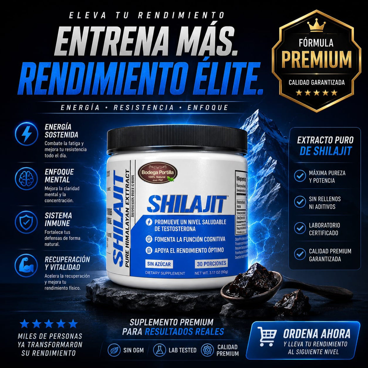 SHILAJIT POLVO PURO X100GR