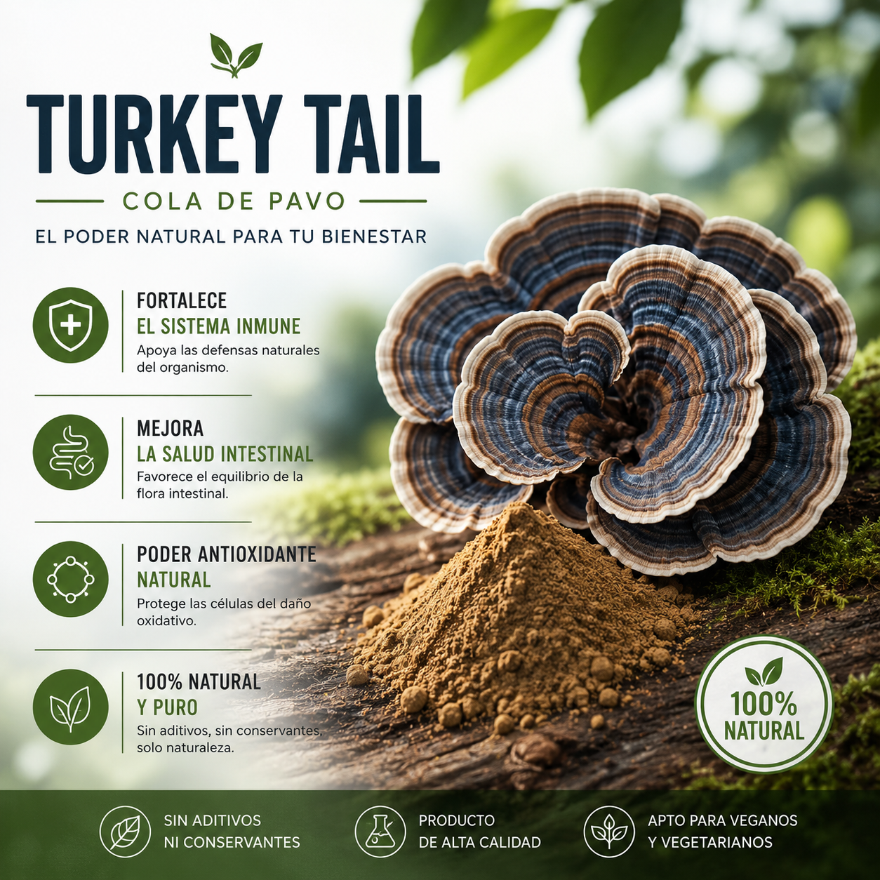 HONGO TURKEY TAIL (COLA DE PAVO)
