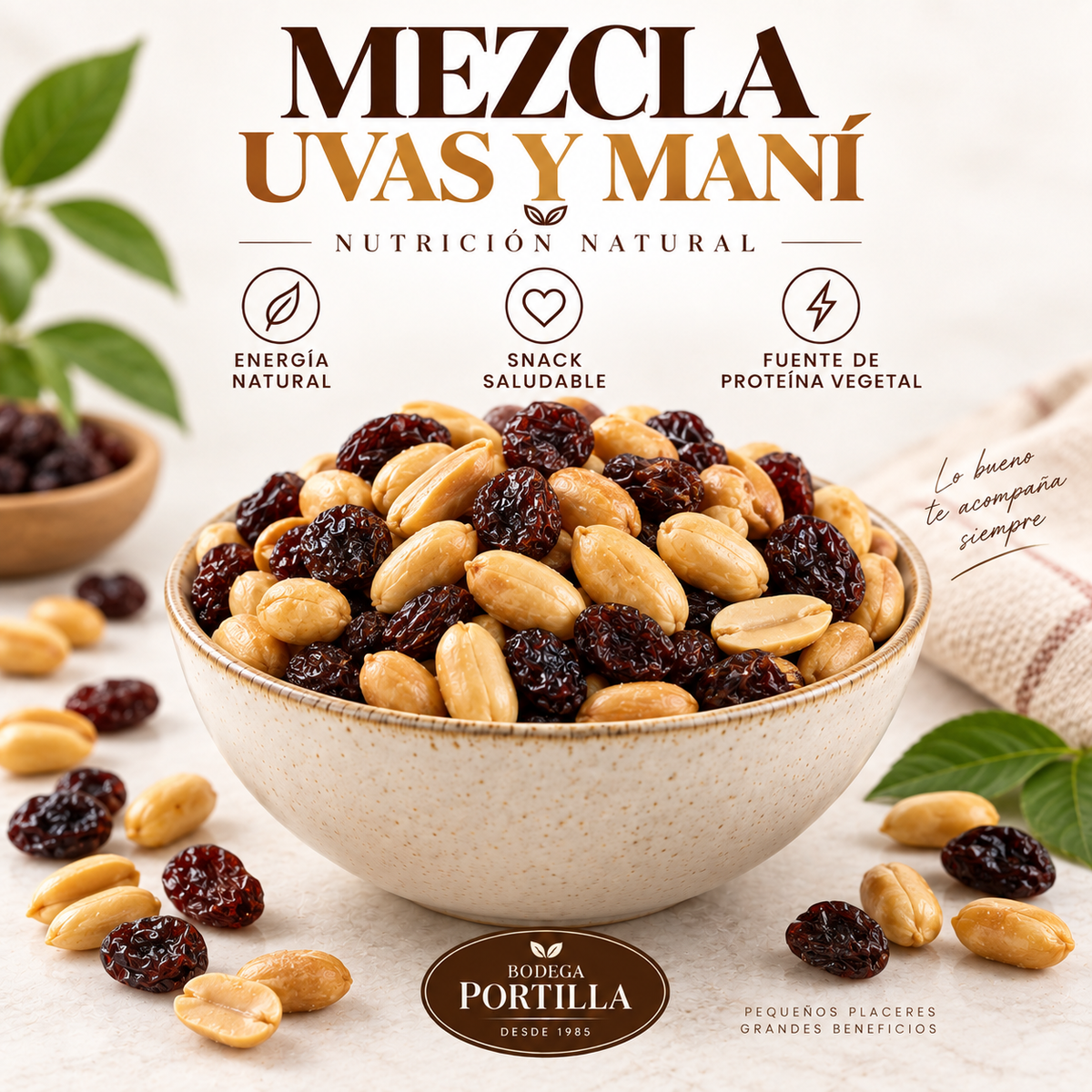 MIX MEZCLA MANI CON UVAS PASAS