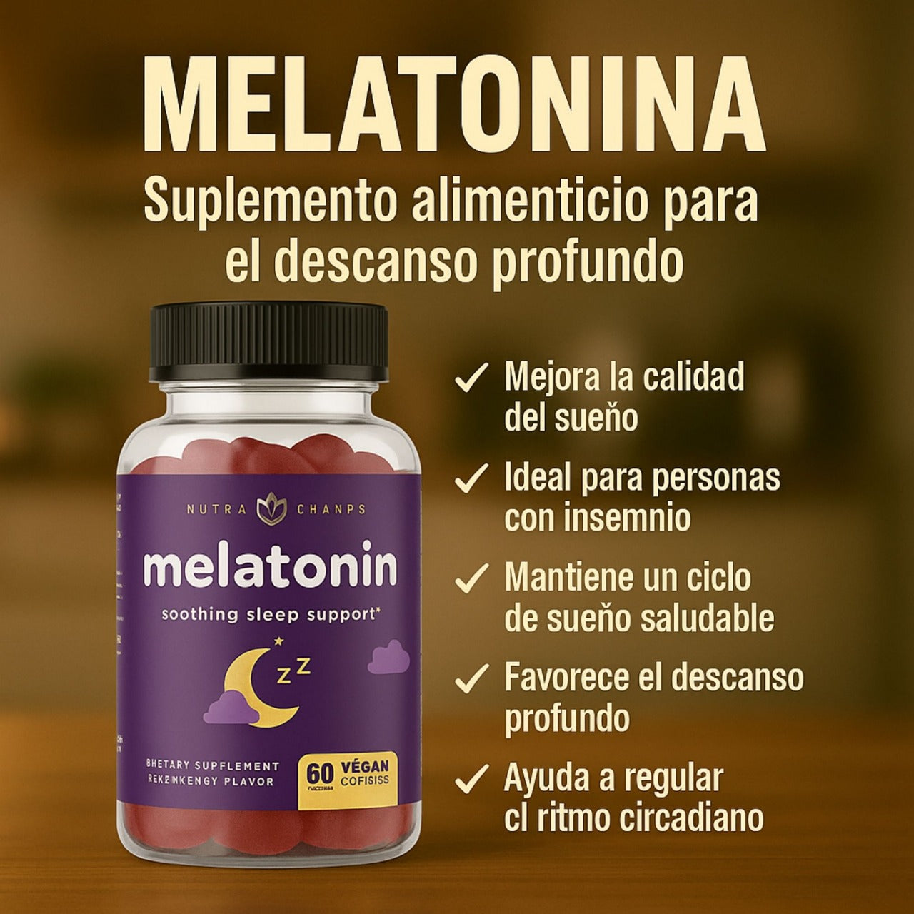 MELATONINA  X60 GOMAS - SUEÑO PROFUNDO