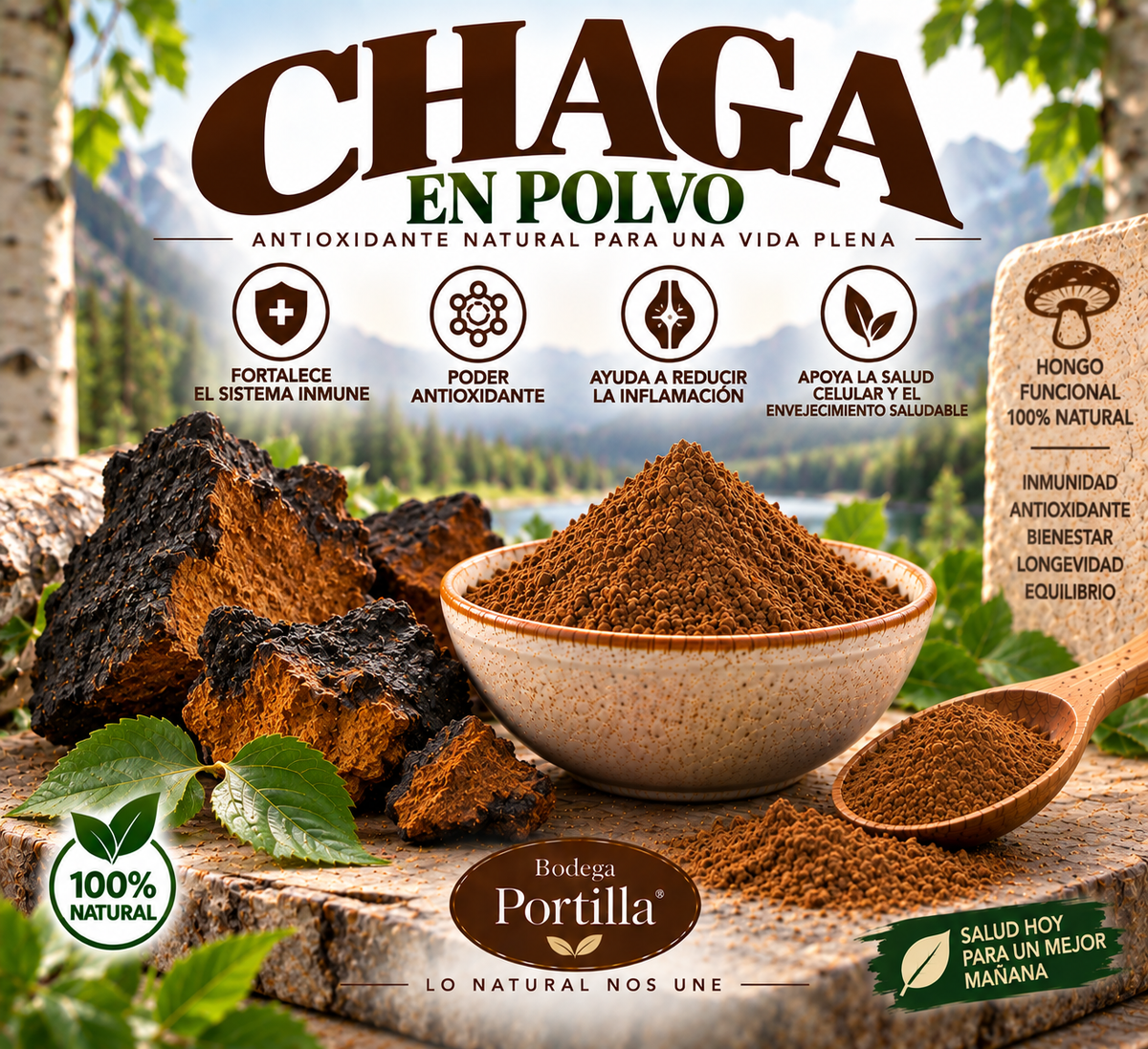 HONGO CHAGA (INONOTUS OBLIQUUS)