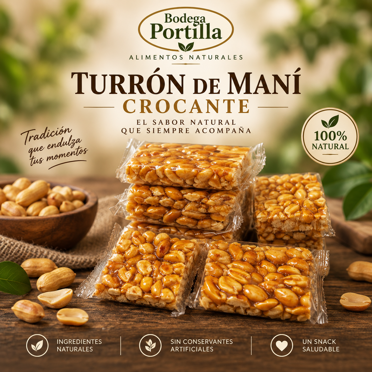 TURRON DE MANI MARRON