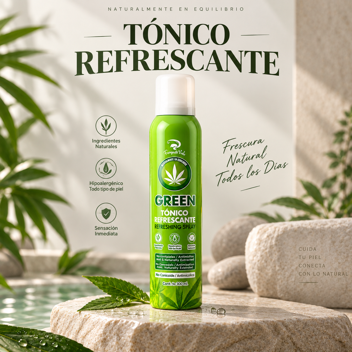 TONICO REFRESCANTE GREEN X 180 ML