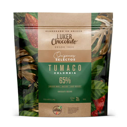 CHOCOLATE OSCURO TUMACO AL 65% LUKER X 250GR