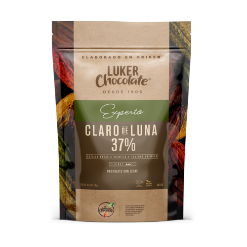 CHOCOLATE LECHE CLARO DE LUNA AL 37% LUKER X 250GR