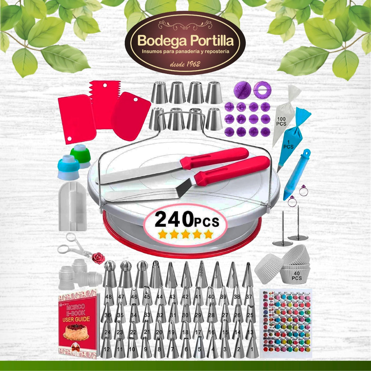 KIT REPOSTERIA 240 PIEZAS