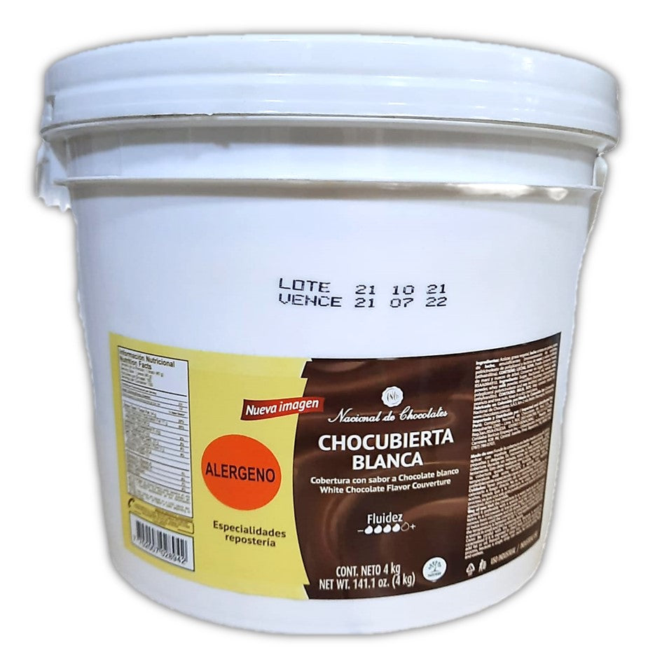 COBERTURA DE CHOCOLATE BLANCO LIQUIDO NUTRESA 4Kg